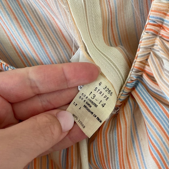 Vintage Montgomery Ward Pinstripe Maxi Dress - Picture 5 of 5